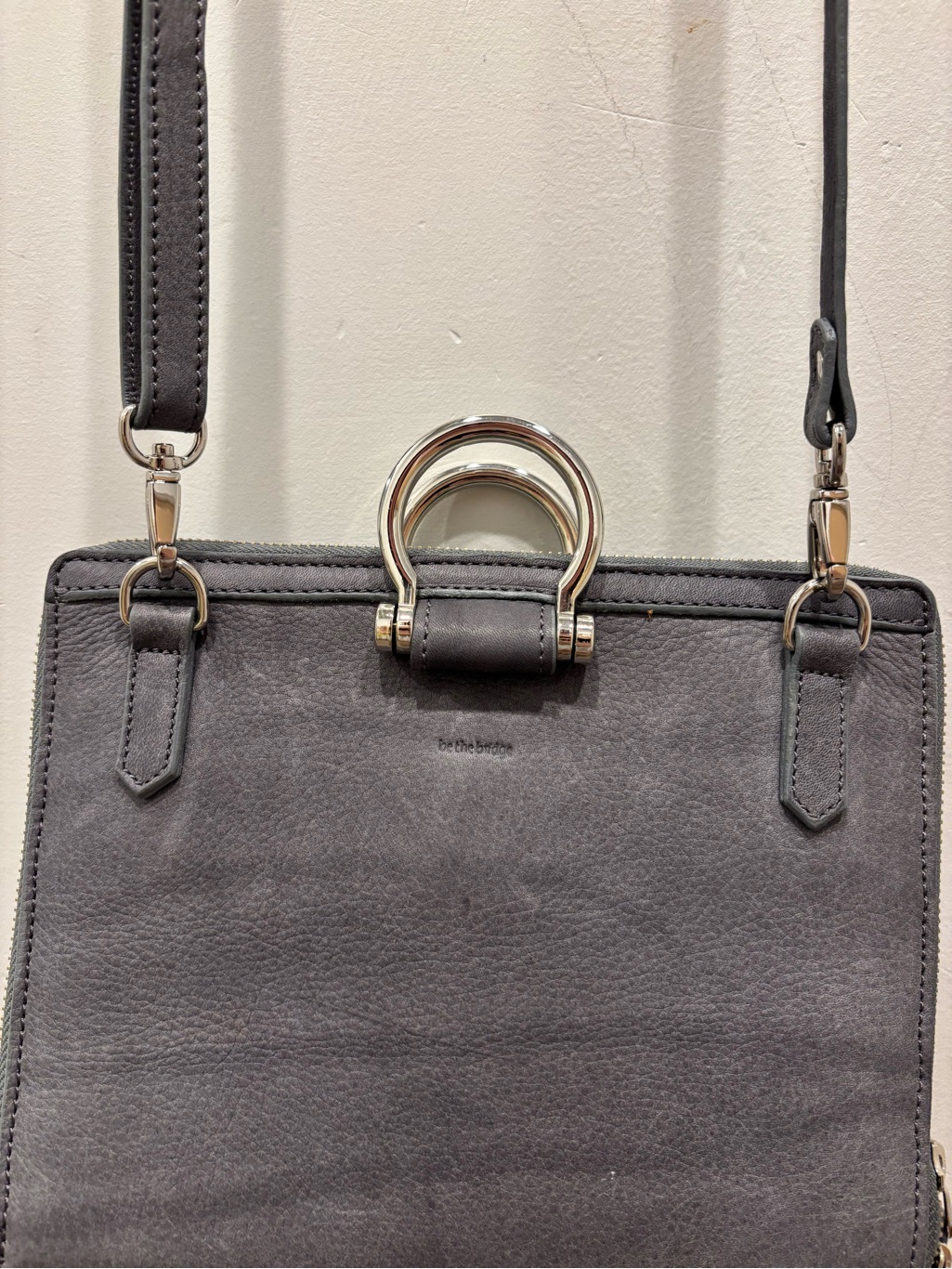 Sapahn Grey Crossbody Bag With Ring Detail — image 3 of 5